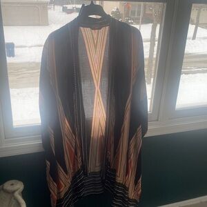 SHEIN Multicolor Striped Kimono